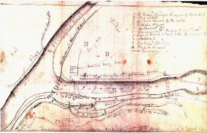 Russell's Map of Harper's Ferry