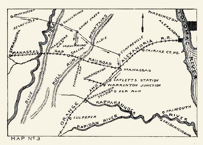 Map of movements from the regimental history