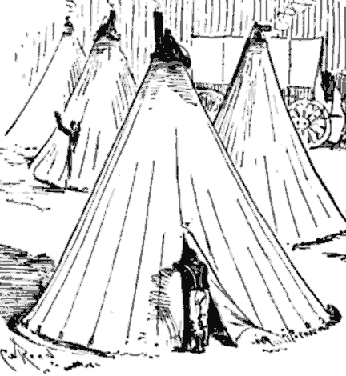 Charles Reed sketch of sibley tent