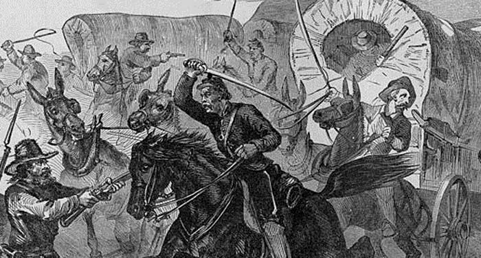 Federals Take a Wagon Train