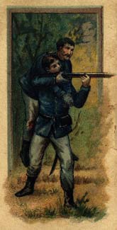 illlustration of two soldiers by a tree