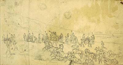 Edwin Forbes sketch of Knapp's PA Battery