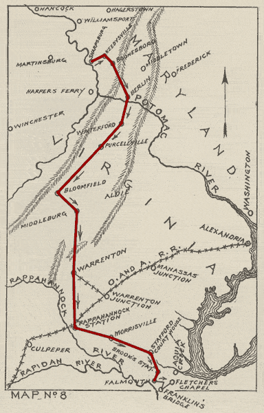 Map No. 8 from Regimental History