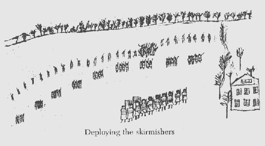 Austin Stearns sketch "Deploying the Colors"