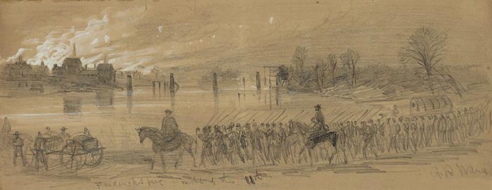 Night of Dec. 11th sketched by A.R. Waud