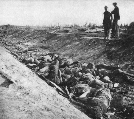 Confederate dead in the "Bloody Lane"