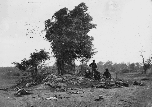 The Rock Ledge photographed after the Battle