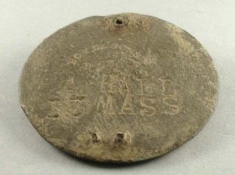 Back of Adna Hall's breastplate