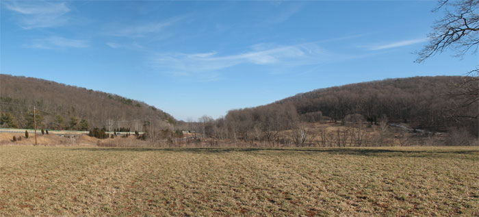 The West Side of Thoroughfare Gap looking East