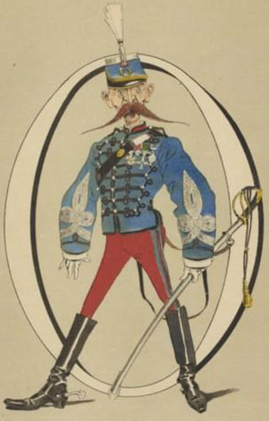 illustration from the french book "alphabet militaire"