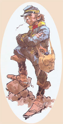 Jack Davis illustration of a Rebel Soldier