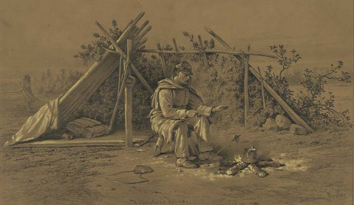 Edwin Forbes sketch "A Christmas Dinner"