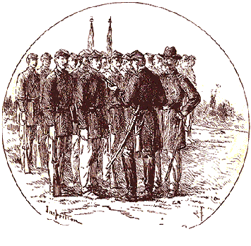 Edwin Forbes engraving titled Inspection