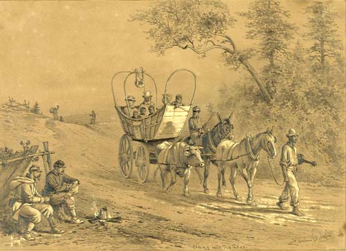 Edwin Forbes sketch "Coming into the Lines"