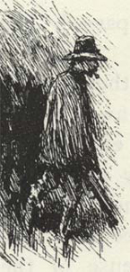 Edwin Forbes Sketch of soldier marching in the rain