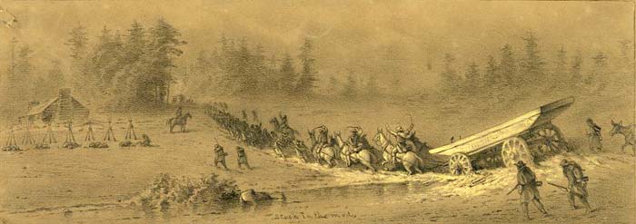 Edwin Forbes Sketch "Stuck in the Mud"