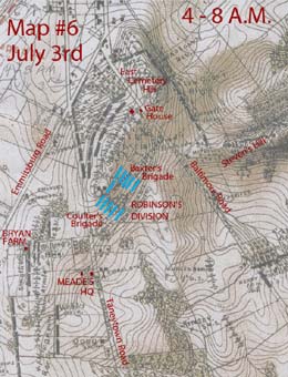 Map 6; position early morning July 3rd