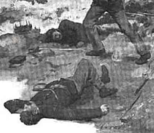 Illustration by graves, of wounded men