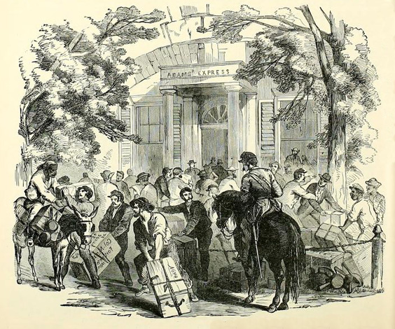 Frank Leslies Illustration of an Adam's Express Office