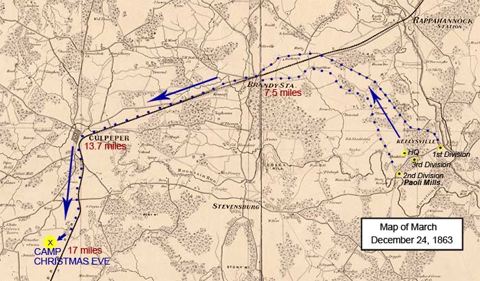 Map of Christmas Eve March
