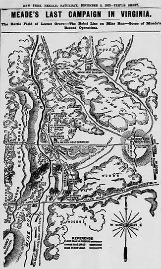 New York Herald Map 2 Mine Run Campaign