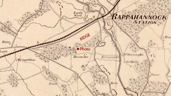 Close up Map of Rapp Station, 1863