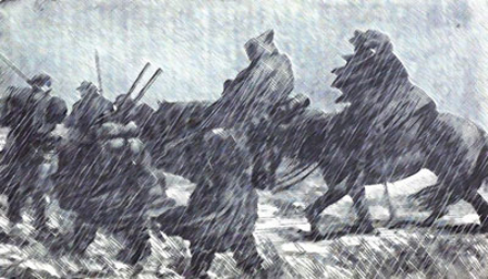 soldiers in the rain