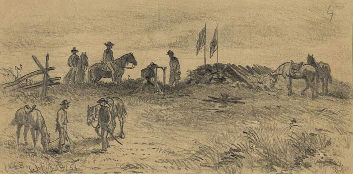 Signal Station at Rappahannock Station, sketched by Edwin Forbes