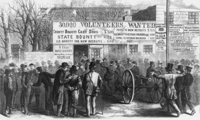 a recruiting office in New York