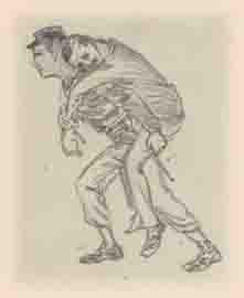 Charles Reed illustration, Soldier Carrying Wounded Man