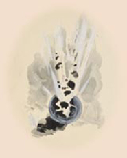 Charles Wellington Reed sketch of a shell exploding