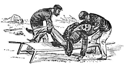 Charles Reed Sketch of two men with a stretcher