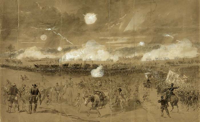 Waud, Couch's Corps forms to cover 11th Corps