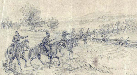 Pleasonton's Cavalry in skirmish order