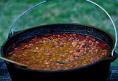 Kettle of baked beans