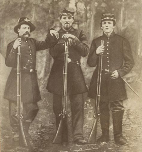 Photo of Henry Battles, George T. Smith and John Moore of Sudbury