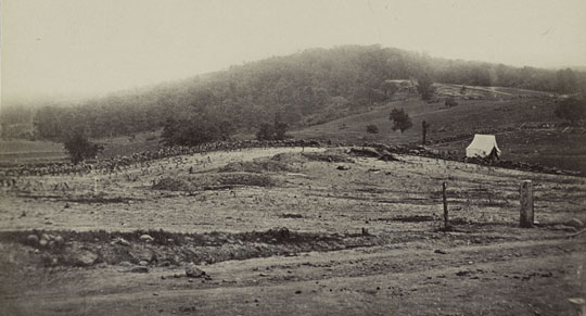 View from Baltimore Pike, looking to CUlp's Hill
