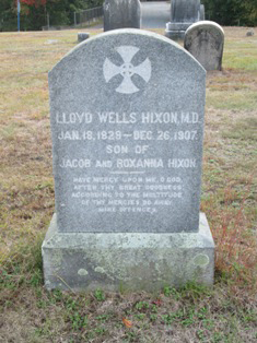 Headstone of Dr. Lloyed Wells Hixon