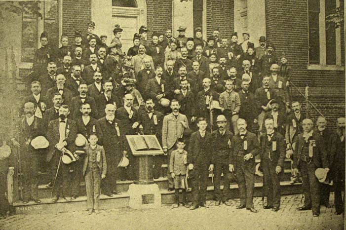 Members of the 90th PA Survivors Association at dedication of Howell Monument
