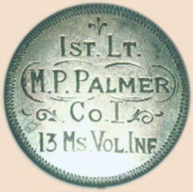 Button of 1st Lt Moses Palmer