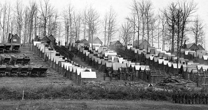 Camp of the 50th NY Engineers, Rapp Stn., March, 1864