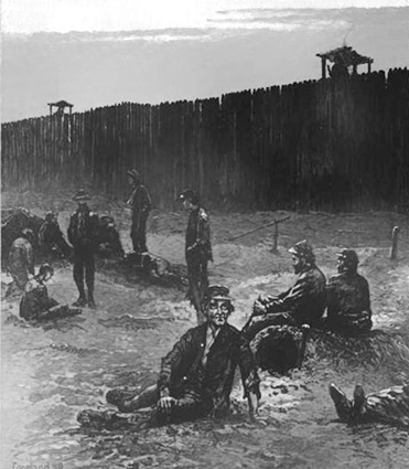 graphic illustration of Andersonville Prison