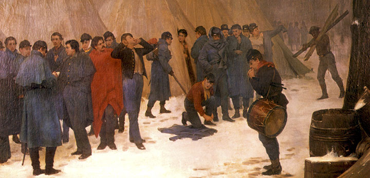 Henry Bacon Painting "Reveille" cropped