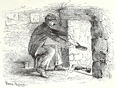 Edwin Forbes sketch Cooking in Cabin