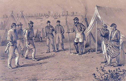 Edwin Forbes sketch, Sick Call