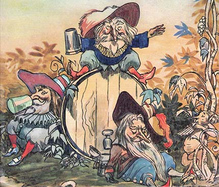 David Levine illustration from Rip Van WInkle