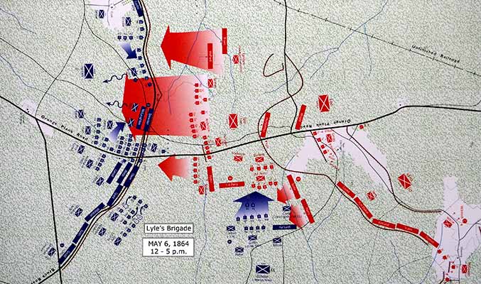 Map of 2nd Position of the 13th MA on May 6, 1864