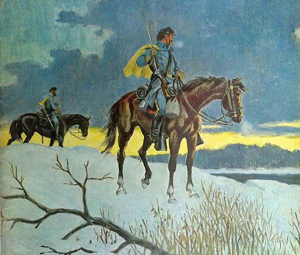 Frederic Ray Illustration of Confederate Videttes