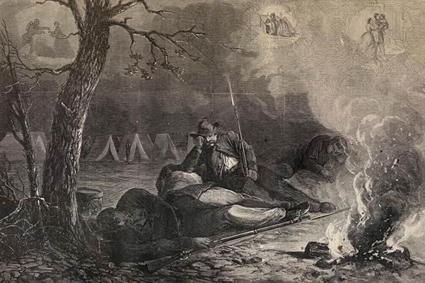 Soldiers Dream Illustration, Harpers Nov. 7 1863