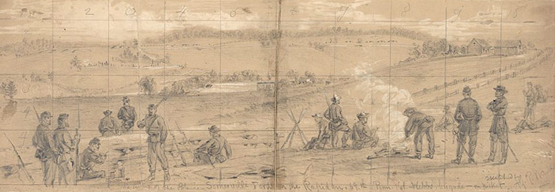 Alfred Waud sketch of Somerville Ford, September 1863